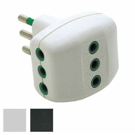 Adaptateur triple 10A+T Noir 82201 Fme