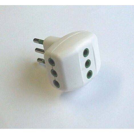 Adaptateur triple multiple FME Art 87.200 de 2P 10A + T A 3 prises italiennes