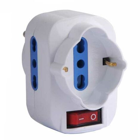 Adaptateur Triplex Pivotant Blanc Bl Syntesy 06615