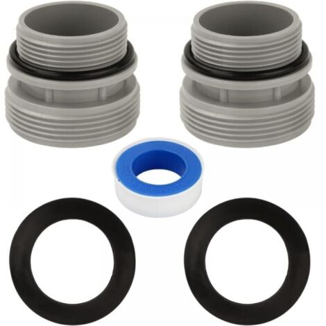 Adaptateur Tuyau Piscine 2 Pièces 4560 Raccord de Pompe à Piscine Connecteur de Tuyau de Piscines 40 mm à 1 1/2 Pouces Compatible Pompes à Filtration Intex et Coleman
