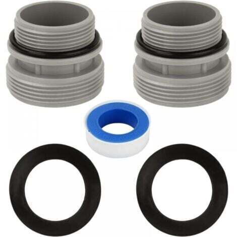 Adaptateur Tuyau Piscine 2 Pièces 4560 Raccord de Pompe à Piscine Connecteur de Tuyau de Piscines 40 mm à 1 1/2 Pouces Compatible Pompes à Filtration Intex et Coleman