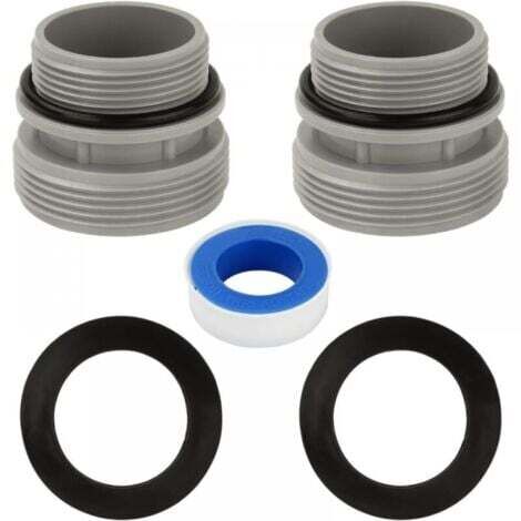Adaptateur Tuyau Piscine 2 Pièces 4560 Raccord de Pompe à Piscine Connecteur de Tuyau de Piscines 40 mm à 1 1/2 Pouces Compatible Pompes à Filtration Intex et Coleman