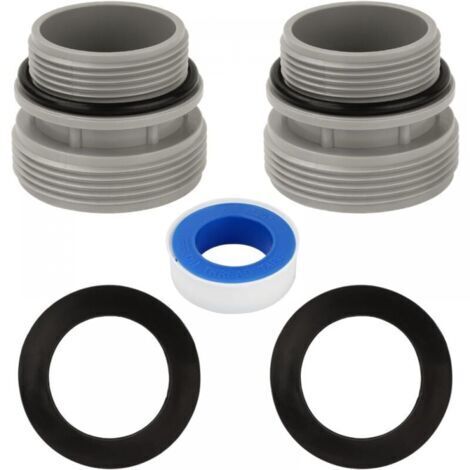 Adaptateur Tuyau Piscine 2 Pièces 4560 Raccord de Pompe à Piscine Connecteur de Tuyau de Piscines 40 mm à 1 1/2 Pouces Compatible Pompes à Filtration Intex et Coleman