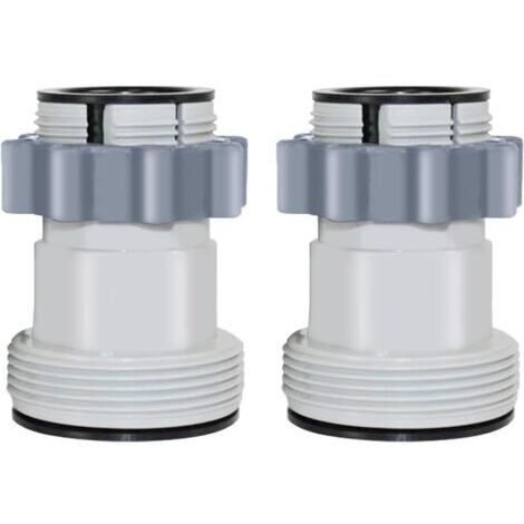 Adaptateur Tuyau Piscine 38mm et 32mm Raccord de Tuyau de Piscine pour Intex 10722 Bestway Coleman (Lot de 2)