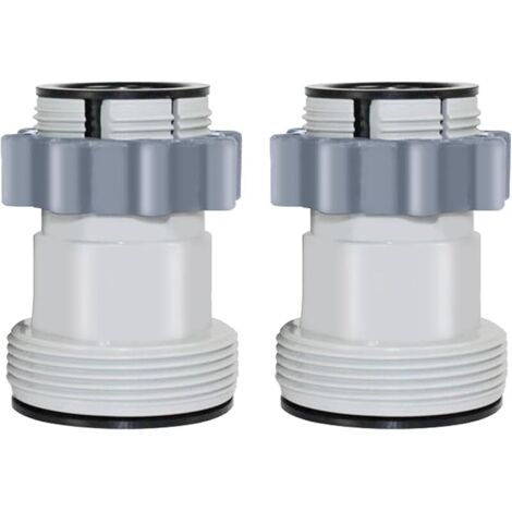 Adaptateur Tuyau Piscine 38mm et 32mm Raccord de Tuyau de Piscine pour Intex 10722 Bestway Coleman (Lot de 2)