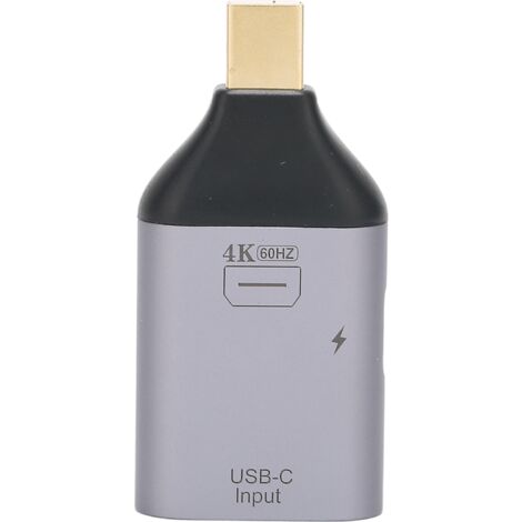 Adaptateur Type C vers Mini DP 4K 100W PD Doré, Station d'Accueil Portable Femelle vers Mâle