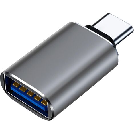 Adaptateur type C vers USB 3.0 compatible avec Apple Huawei, convertisseur mémoire étendue gris