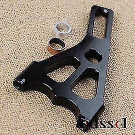 Adaptateur universel CNC pour système de frein/amortisseur arrière de moto, entraxe de 82 mm, compatible avec les étriers de frein de 82 mm sur la roue arrière - Noir