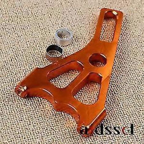 Adaptateur universel CNC pour système de frein/amortisseur arrière de moto, entraxe de 82 mm, compatible avec les étriers de frein de 82 mm sur la roue arrière - Orange
