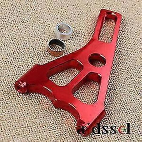 Adaptateur universel CNC pour système de frein/amortisseur arrière de moto, entraxe de 82 mm, compatible avec les étriers de frein de 82 mm sur la roue arrière - Rouge