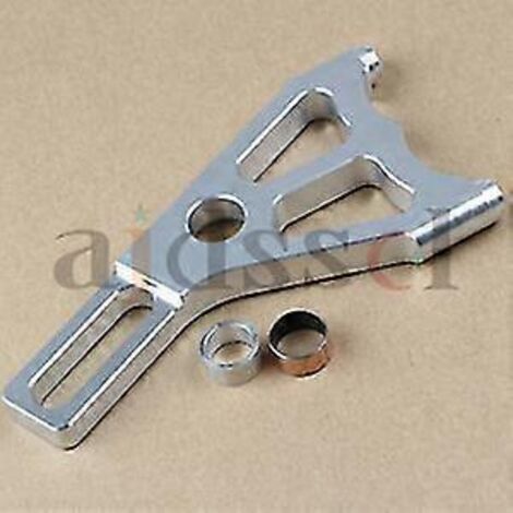 Adaptateur universel CNC pour système de frein/amortisseur arrière de moto, entraxe de 82 mm, compatible avec les étriers de frein de 82 mm sur roue arrière - Argent