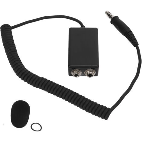 Adaptateur universel de câble de casque d'aviation, 150cm/59,06 pouces, connecteur U174 mâle vers GA Framale pour hélicoptère