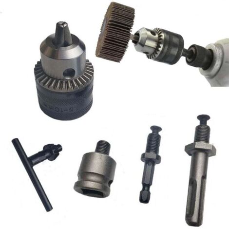 Adaptateur Universel de Mandrin 1.5-13mm pour Perceuse - Kit Conversion SDS Plus/Pneumatique avec et Carré Femelle 1/2" - Compatible Perforateur & Outils à Chocs