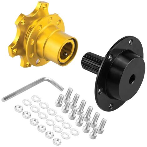 Adaptateur universel doré de moyeu de volant de voiture, adaptateur de course à dégagement rapide, Kit Boss à clipser