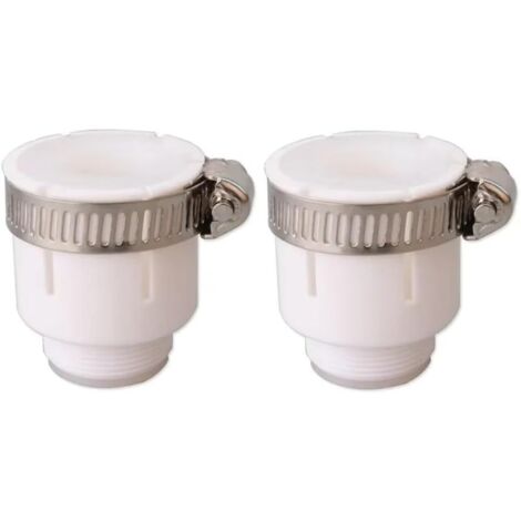 Adaptateur universel en silicone, compatible avec les aérateurs de robinet, lot de 2, accessoires universels pour robinetterie, blanc.