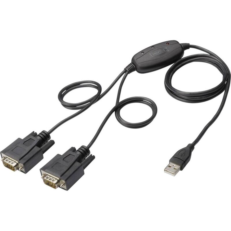 Digitus - usb 1.1, série Adaptateur [1x usb 2.0 type a mâle - 2x sub-d mâle 9 pôles] 1.20 m