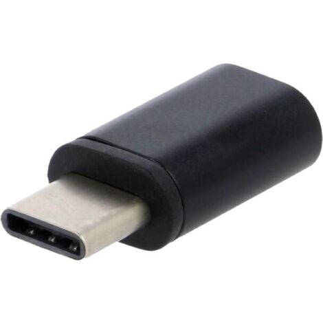 Adaptateur USB 2.0 USB B micro femelle vers USB C male noir