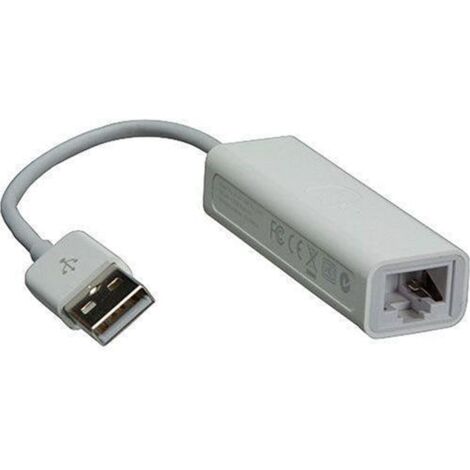 Adaptateur USB 2.0 vers Ethernet - MARQUE - RJ45 - Remplace carte réseau interne - Cordon de raccordement