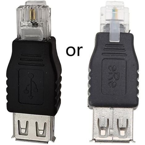 Adaptateur USB 2.0 vers RJ11, USB A femelle vers réseau téléphonique 6P2C RJ11 mâle
