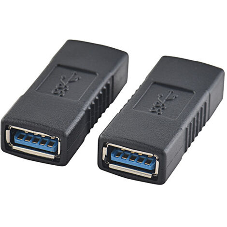 Adaptateur USB 3.0 haute vitesse femelle-femelle, connecteur AF-AF, câble d'extension USB pour ordinateur, connecteur femelle-femelle