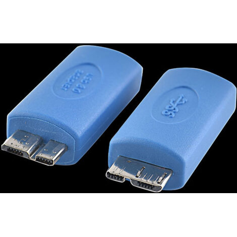Adaptateur USB 3.0 Micro vers Micro, convertisseur USB 3.0 Micro vers Micro bleu
