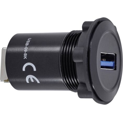Adaptateur USB 3.0 USB femelle type A vers USB femelle type B TRU COMPONENTS USB-09-BK 1243951 1 pc(s)