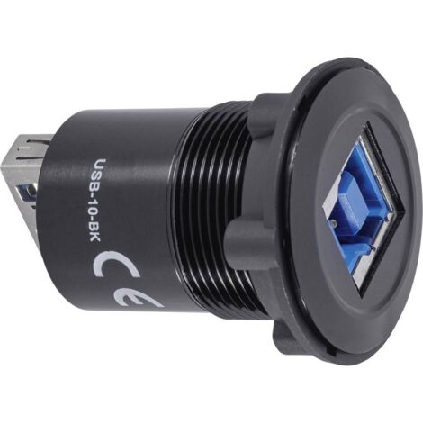 Adaptateur USB 3.0 USB femelle type B vers USB femelle type A TRU COMPONENTS USB-10-BK 1243953 1 pc(s)