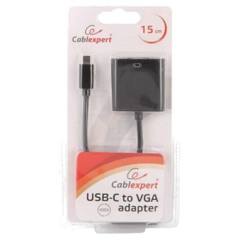 Adaptateur USB 3.1 VGA D-Sub 15pin HD femelle vers USB C male 15cm