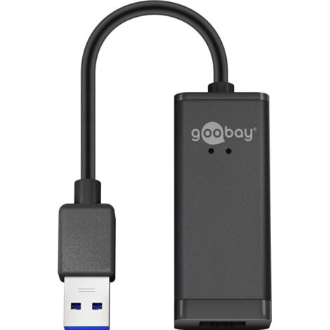 Adaptateur USB-A Ethernet, [TechdatGeneralColor@FormatMultiValues(Value ), pour connecter un PC à un réseau Ethernet (RJ45) via le port USB-A.