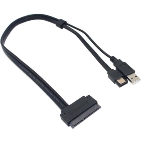 Adaptateur USB Alimenté SATA 22 Pin Vers ESATA 2,5 Pouces pour Disque Dur SSD Optimisé Support UASP III EC-SSHD