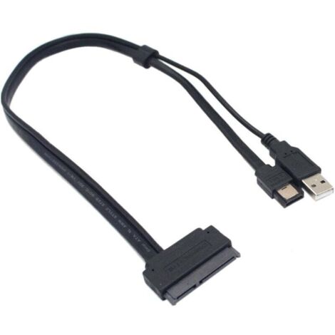 Adaptateur USB Alimenté SATA 22 Pin Vers ESATA 2,5 Pouces pour Disque Dur SSD Optimisé Support UASP III EC-SSHD