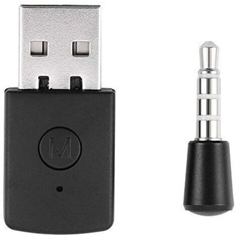 Adaptateur USB Bluetooth 4,0 Audio Dongle Stick pour Playstation 4, Émetteur et Receiver sans Fil pour PS4, Supports Écouteur Headset, A2DP, HFP