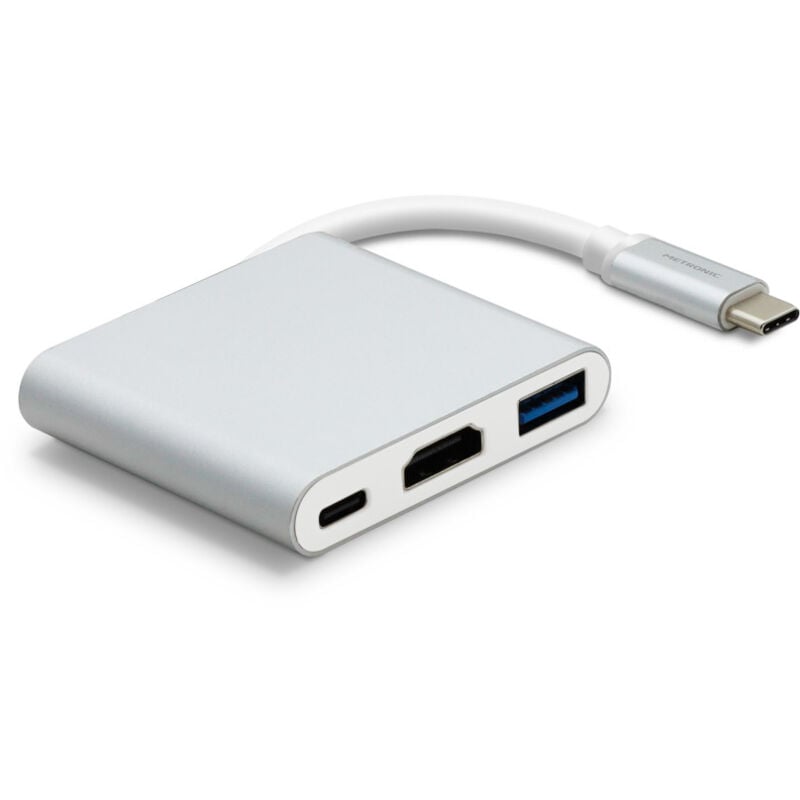 Metronic - Adaptateur usb-c 3 en 1 hdmi, usb-a, usb-c pd charge