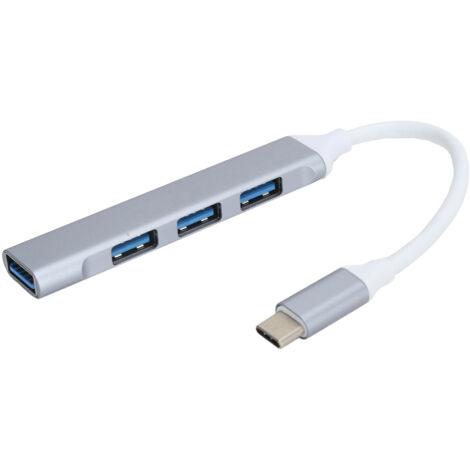 Adaptateur USB-C 4 Ports vers Type-C 5Gbps Portable pour MacBook Pro, PC Portable et Tablette