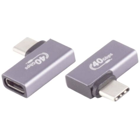 Adaptateur USB-C ®, 4.0, angle 90° gauche/droite, Pro Adaptateur/prolongateur coudé 10080135 BKL Electronic Contenu: 1