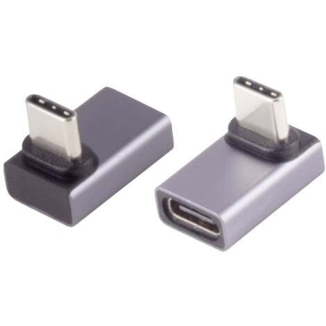 Adaptateur USB-C ®, 4.0, angle 90° haut/bas, Pro Adaptateur/prolongateur coudé 10080136 BKL Electronic Contenu: 1 pc(s)