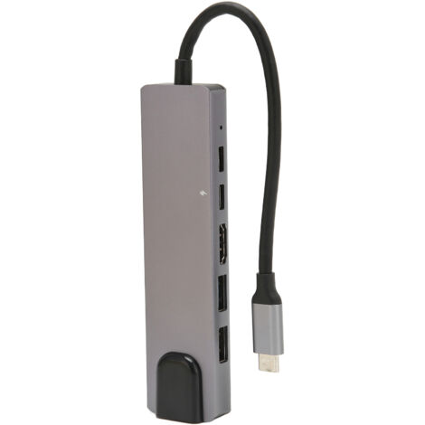 Adaptateur USB C 7 en 1 avec Port Ethernet Gigabit, Sortie HDMI 4K, Ports USB 3.0 et Charge Rapide PD - Hub Multiport Universel