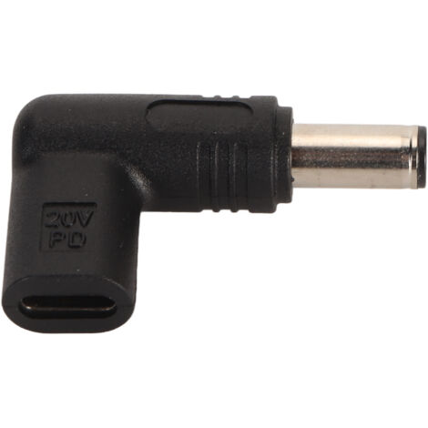 Adaptateur USB C Femelle vers 6.0x3.7mm 100W PD Charge Rapide Angle 90 Degrés