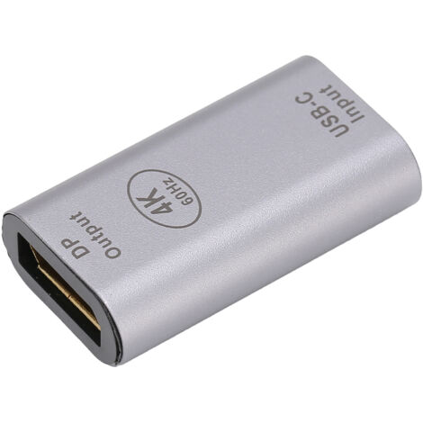 Adaptateur USB-C Femelle vers DisplayPort Mâle 4K 60Hz pour PC Windows et Smartphones Android