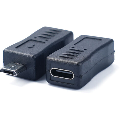 Adaptateur USB-C femelle vers micro 5 broches mâle pour téléphones et tablettes Android, adaptateur de charge et de données