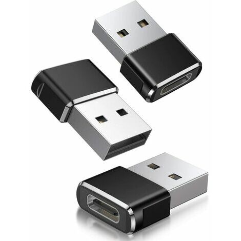 Adaptateur USB C Femelle vers USB A Mâle 3-Pack,Chargeur Type C USB A Convertir pour Apple Watch 7,iPhone 11 12 13 Pro Max SE 3,14,iPad Air 5 Mini 6,8,Samsung Galaxy S21 S22 Z Fold Flip 4