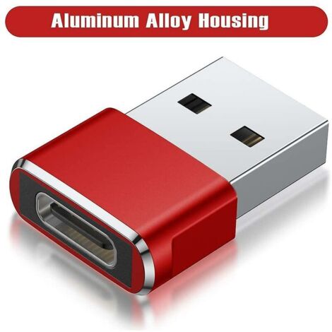 Adaptateur USB C femelle vers USB mâle 2 pièces, câble de chargeur de type A