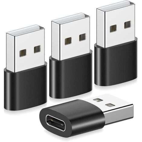 Adaptateur USB C femelle vers USB mâle (lot de 4), adaptateur Yootech USB-C vers USB