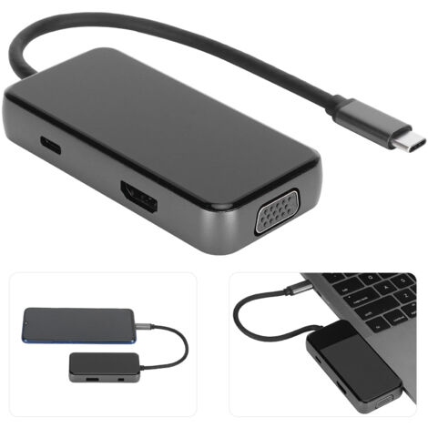 Adaptateur USB-C Multiport Compact PD/HDMI/VGA/DisplayPort/Mini DisplayPort