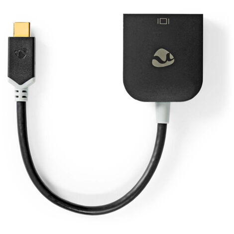 Adaptateur usb c usb 32 gen 1 usb c male vga femelle 15p 1920x1200 020 m rond plaque or pvc anthracite boite de fenetre avec serrure euro
