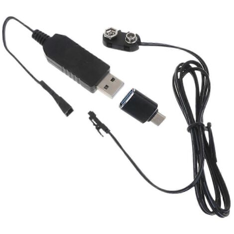 Adaptateur USB-C vers 9V pour appareils à pile 9V - Modèle A