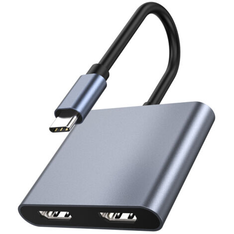 NS02451-Station D'accueil Double Moniteur Compatible HDMI 4K. Adaptateur USB C 3.0 VGA RJ45 PD