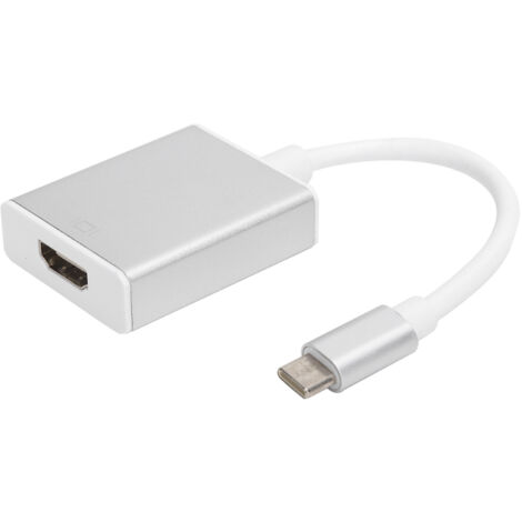 Adaptateur USB-C vers HDMI Argent 4K 60Hz Compatible MacBook Pro Air