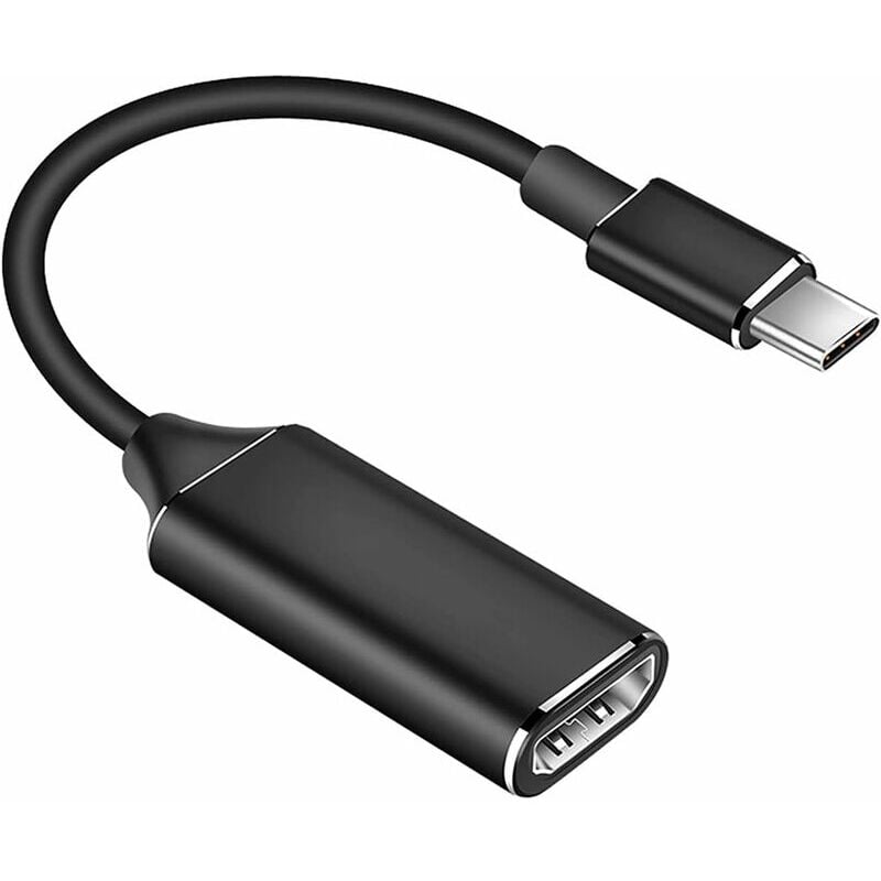 Adaptateur USB C vers HDMI, Type C vers HDMI 4K Convertisseur, Cable Type C vers HDMI pour Téléphone Portable Ordinateur HDTV Projecteur Compatible