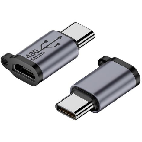 Adaptateur USB-C vers micro USB - Convertisseur USB Type-C femelle vers micro USB mâle - Micro vers Type C